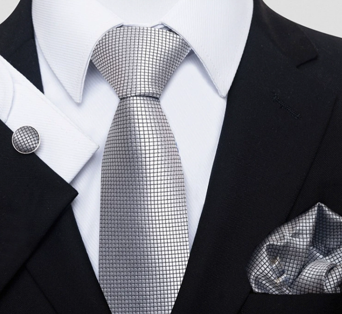Lex | Luxe Herenstropdas met Jacquard Strependesign