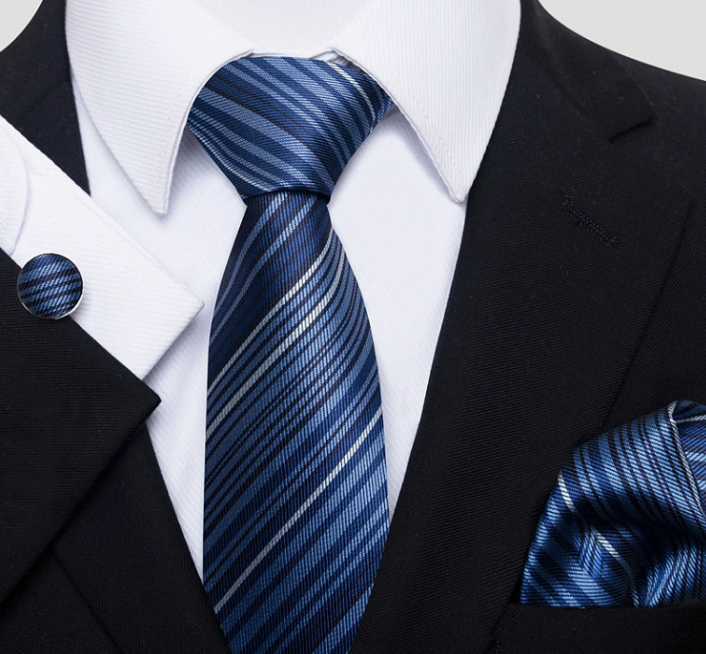 Lex | Luxe Herenstropdas met Jacquard Strependesign