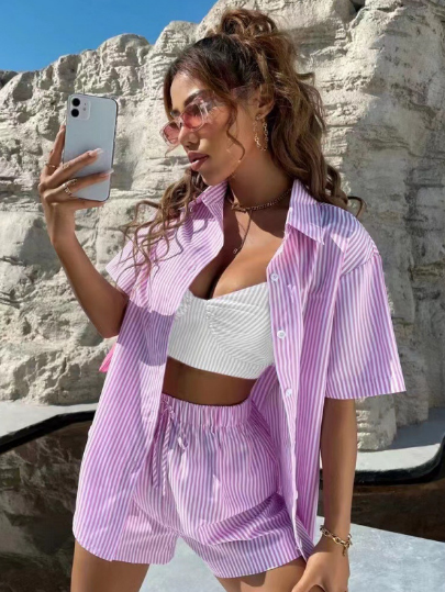 Abigail | Stijlvolle Lente Set met Strepen