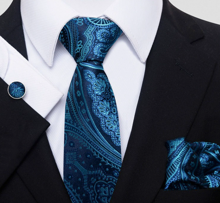 Lex | Luxe Herenstropdas met Jacquard Strependesign
