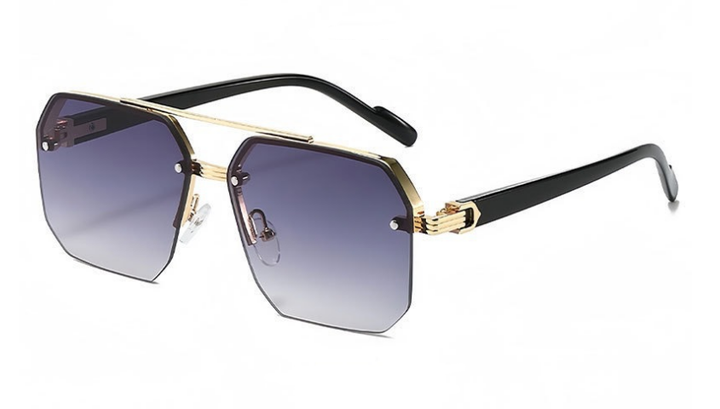 Brandon | Trendy Zonnebril met Geometrisch Frame en Gradiënt Lenses