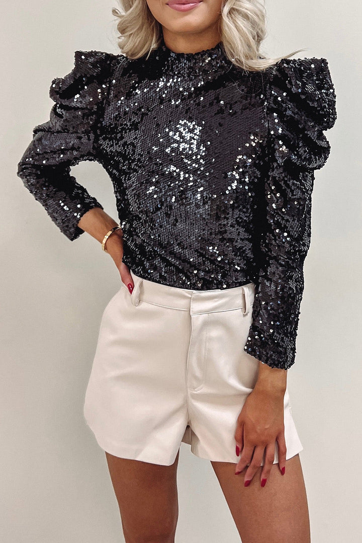 Inge | Top met Glamoureuze Fonkelende Blouse voor Vrouwen