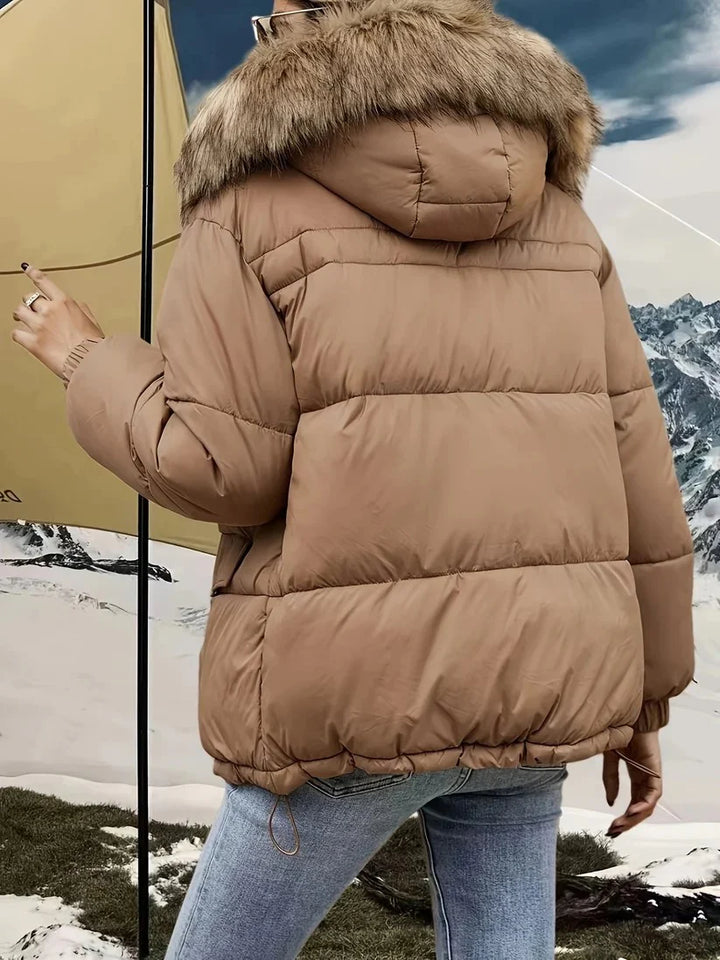 Isabel - Puffer Winterjas met Kunstbont voor Dames