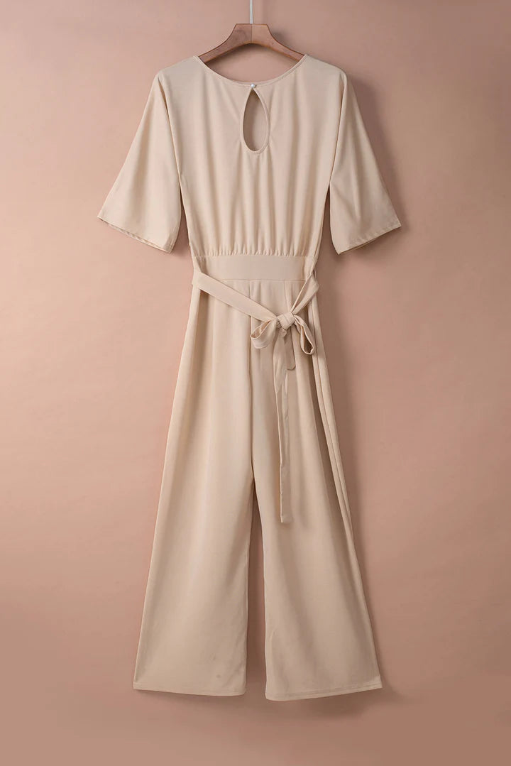 Leya – Elegante Abrikozenkleurige Jumpsuit voor Dames
