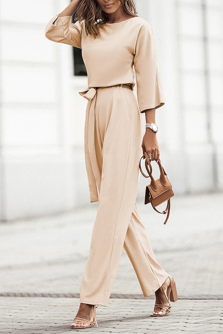 Leya – Elegante Abrikozenkleurige Jumpsuit voor Dames