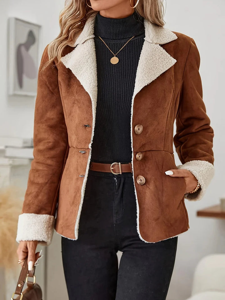 Lina | Dames Bruin Winterjasje met Fleecevoering