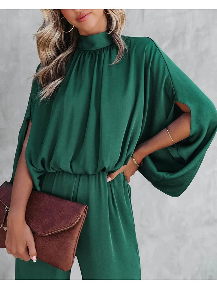 Lira – Elegante Jumpsuit met Hoge Kraag voor Dames