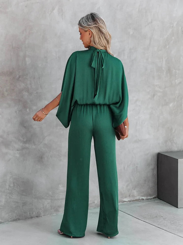 Lira – Elegante Jumpsuit met Hoge Kraag voor Dames