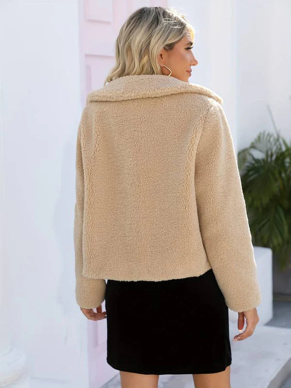 Lovisa - Stijlvolle en Warme Beige Winter Teddy Jas voor Dames