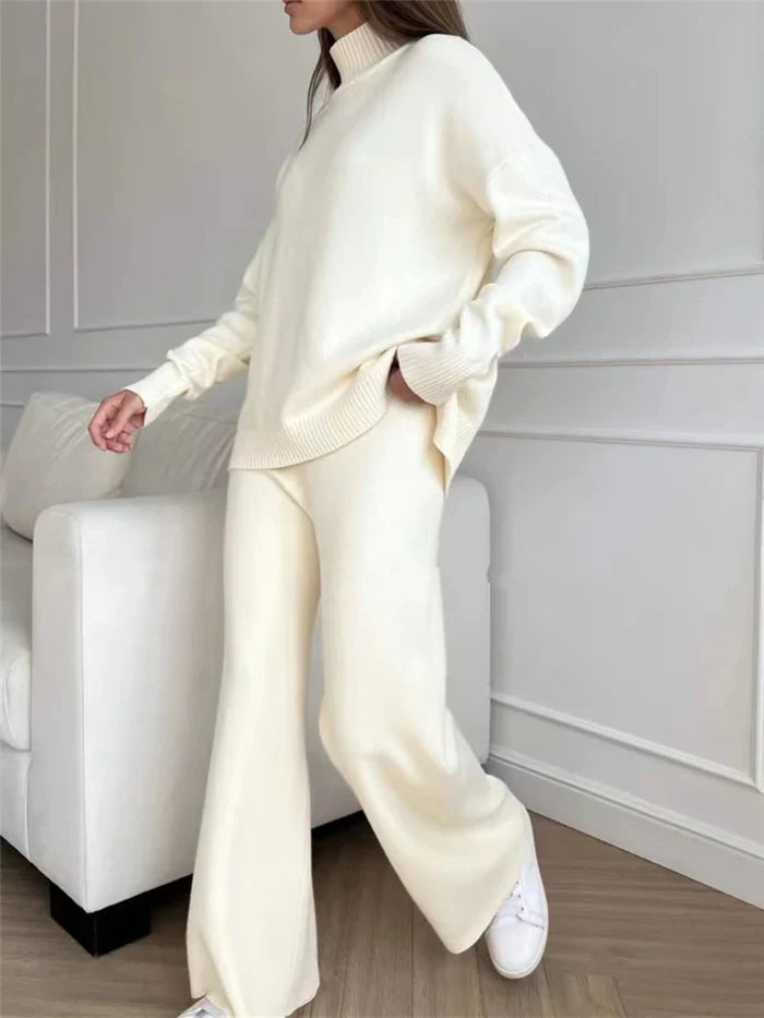 Märta – Comfortabele Broek en Coltrui Set voor Dames
