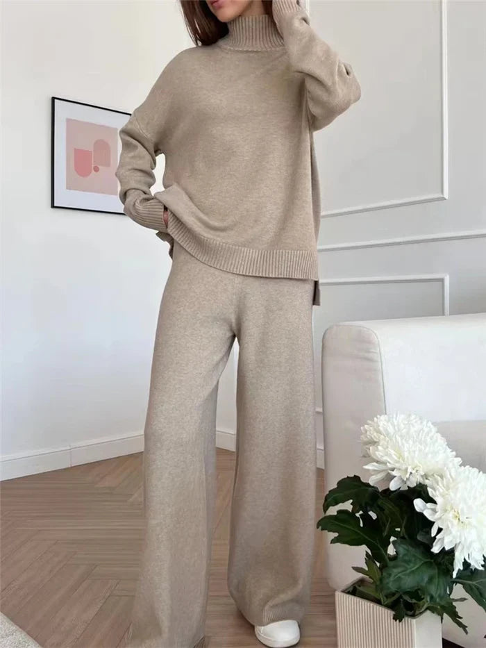 Märta – Comfortabele Broek en Coltrui Set voor Dames