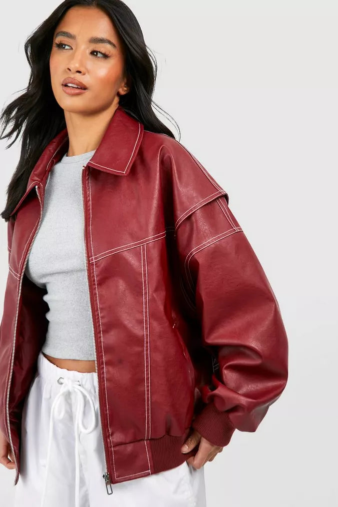 Sabrina Oversized Leren Jas