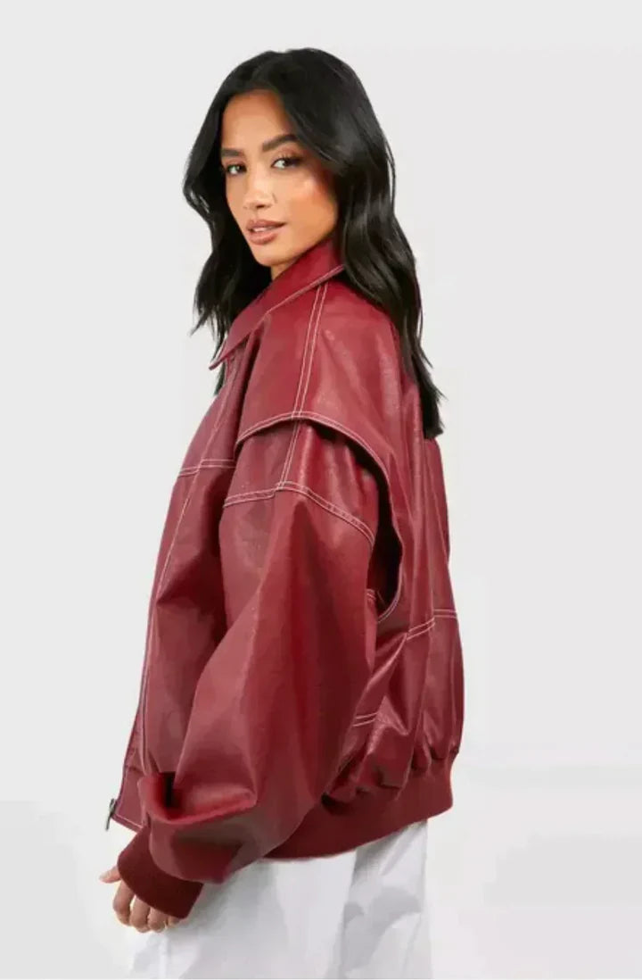Sabrina Oversized Leren Jas
