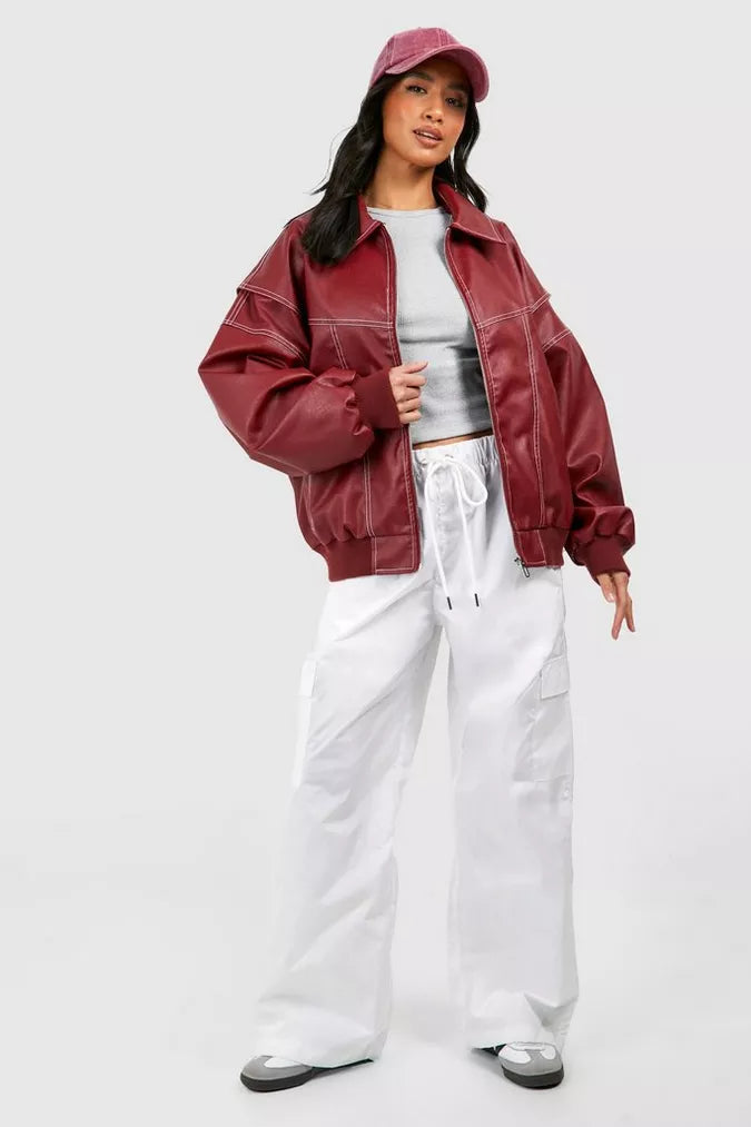 Sabrina Oversized Leren Jas