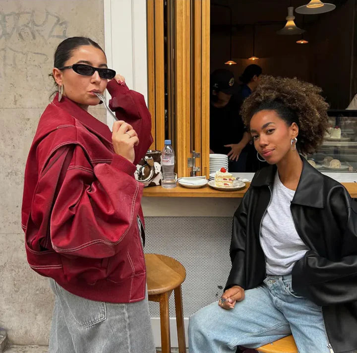 Sabrina Oversized Leren Jas