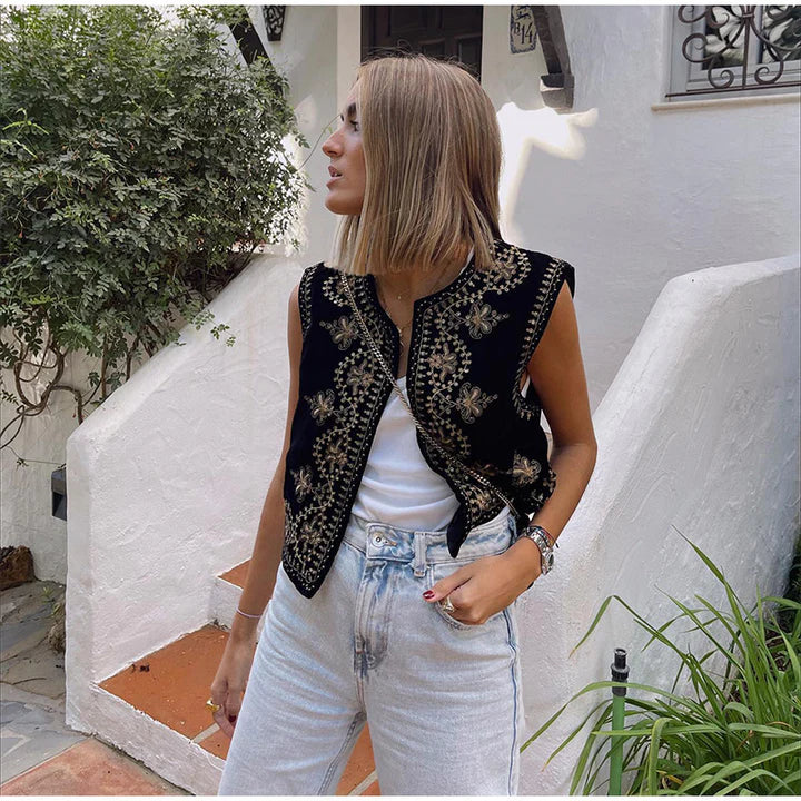 Sofia | Geborduurd Gilet