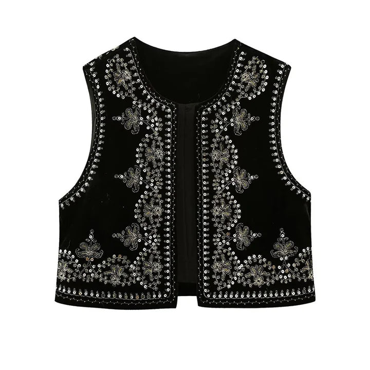 Sofia | Geborduurd Gilet