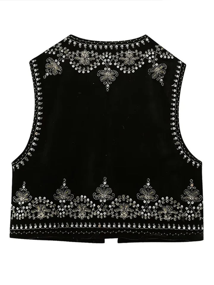 Sofia | Geborduurd Gilet