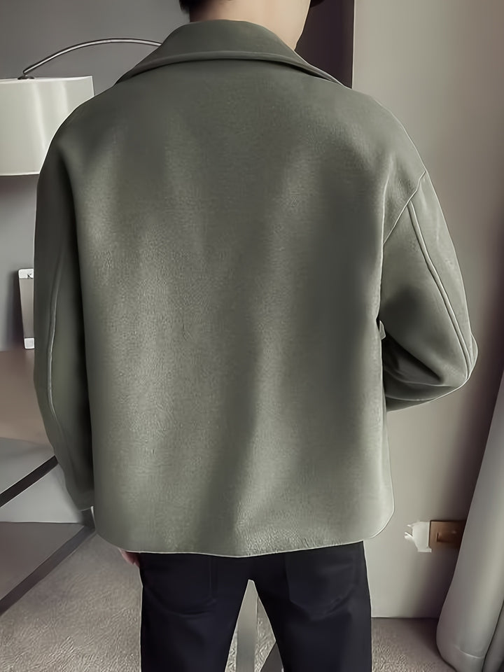 Gabriel | Korte Stijlvolle Trenchcoat met Dubbele Rijen Knoopsluiting