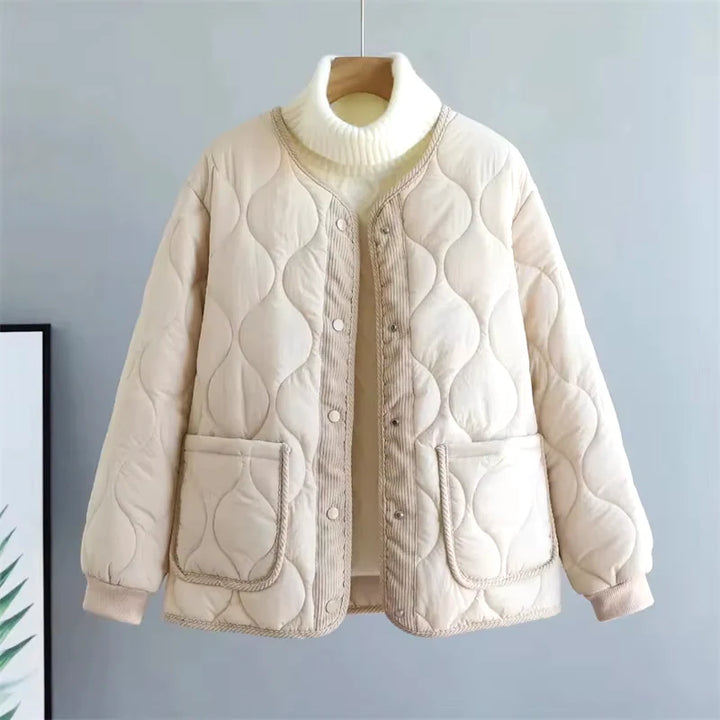 Tess Dames Elegante Gewatteerde Winterjas